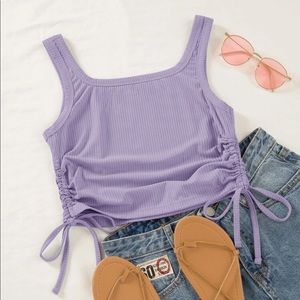 Purple crop top